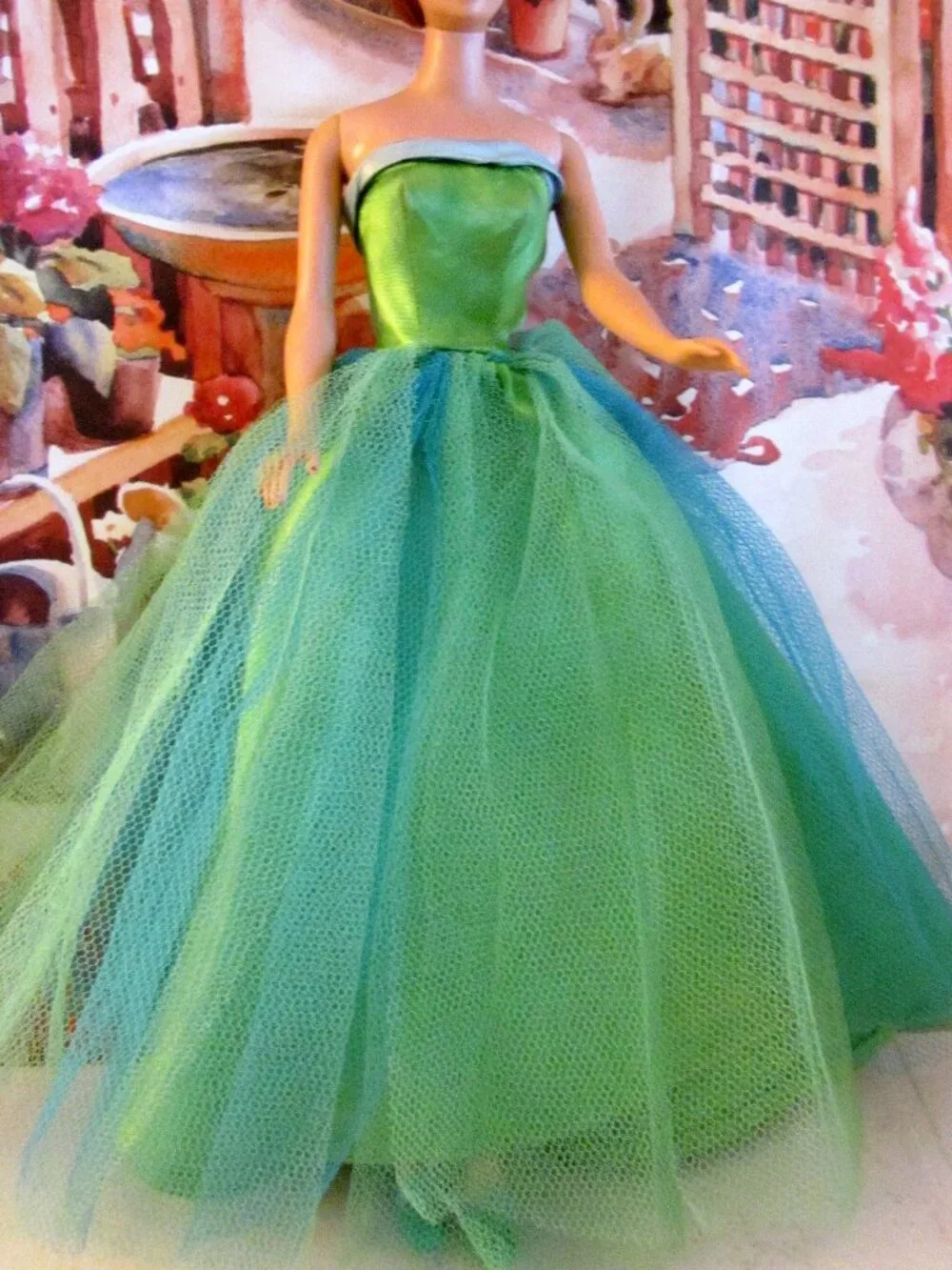 VINTAGE 1961 TITIAN BUBBLE CUT BARBIE LOT, NO GREEN EAR LET'S DANCE, SENIOR PROM